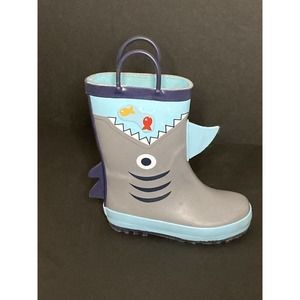 Toddler Boys' Elvin Shark Rain Boots - Cat & Jack Gray 6